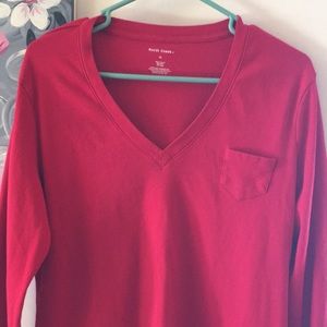 XL ladies long sleeve red top